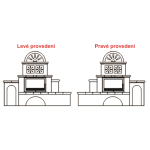 Kachlová pec ABX Oxford s výměníkem 7kW levá, zelená